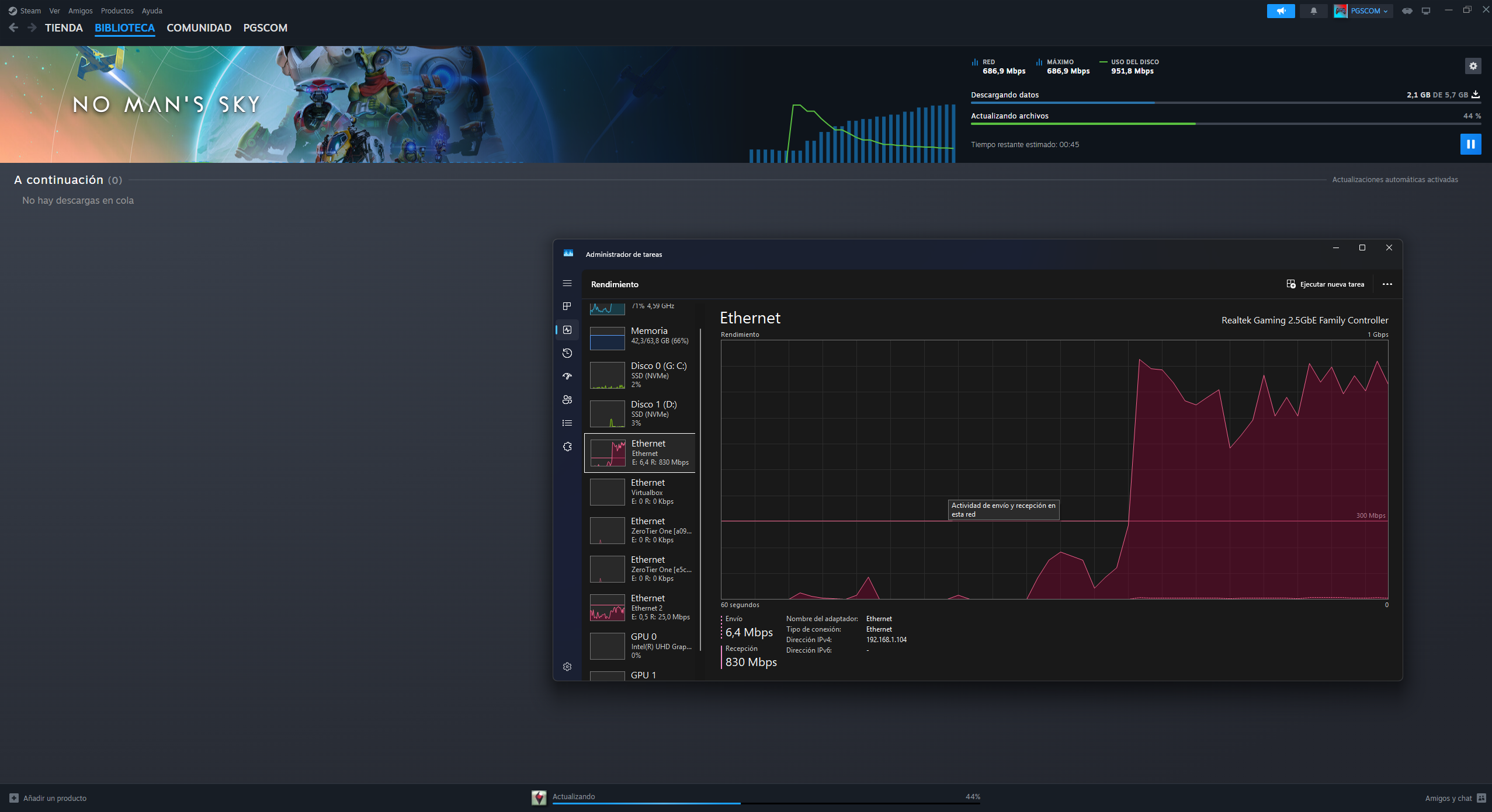 Se usan los dos ethernet